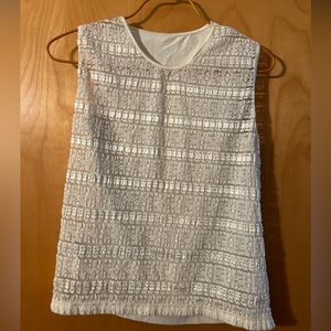 sheer dainty white blouse